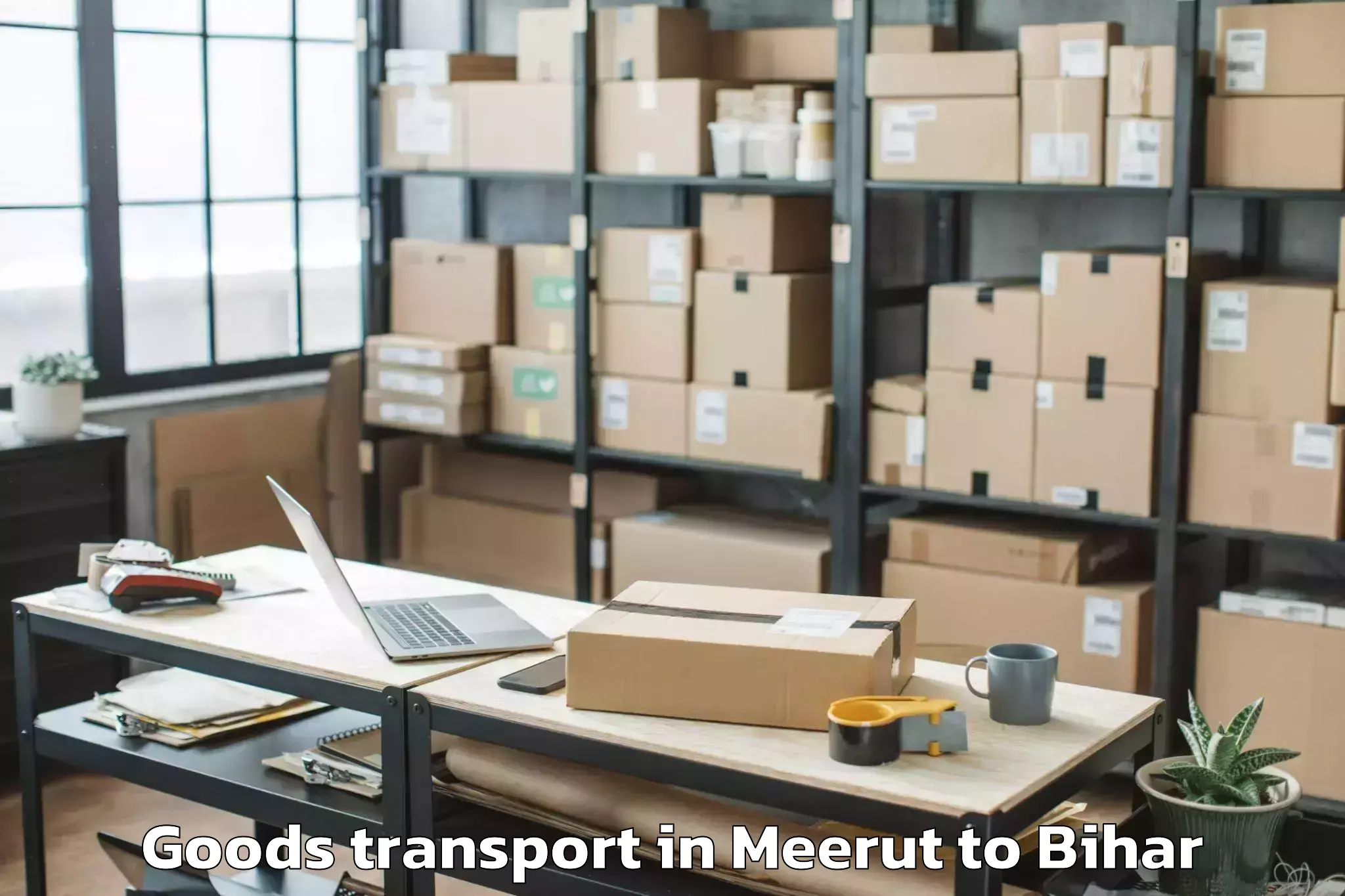 Get Meerut to Areraj Goods Transport